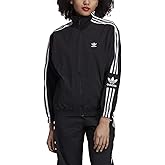 adidas Originals Women's Superstar Track Top (Medium, Black/White Logo)