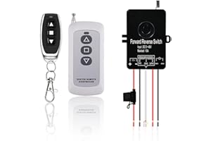 Gmefu Waterproof DC5-48V/10A Wireless Remote Forward Reverse Switch-Linear Actuator Controller/Switch for Linear Actuator,Winches,Shutter Doors,168 Ft Signal Distance