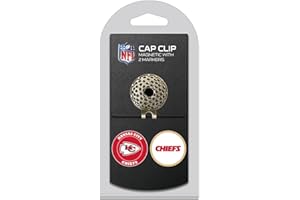 Team Golf NFL Golf Cap Clip with 2 Removable Double-Sided Enamel Magnetic Ball Markers, Attaches Easily to Hats