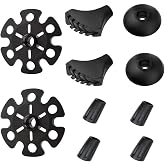Aihoye Trekking Hiking Poles Replacement Rubber Tips-10 Pack Tip Protectors | Lightweight and Durable, Suitable For All Conditions