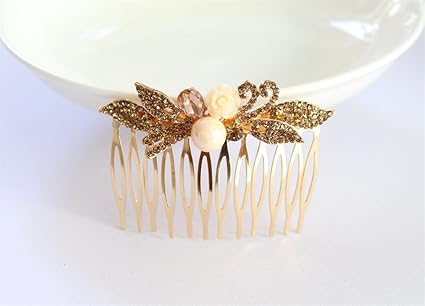 Amazon Com Wedding Antique Comb Clip Bridal Floral Hair Comb