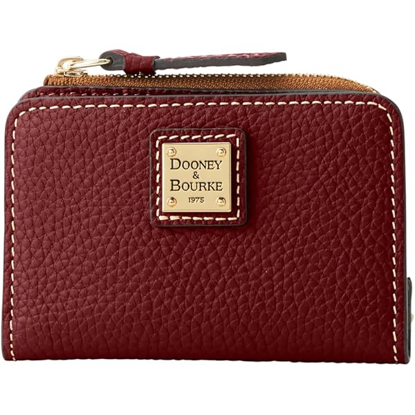 Amazon.com: Dooney & Bourke Pebble Grain Zip Credit Card Wallet 12