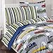 Dream Factory Trains Ultra Soft Microfiber Boys Comforter Set, Blue, Twin,2A749001BL
