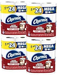 Charmin Ultra Strong Toilet Paper, Mega Roll, 24 Count