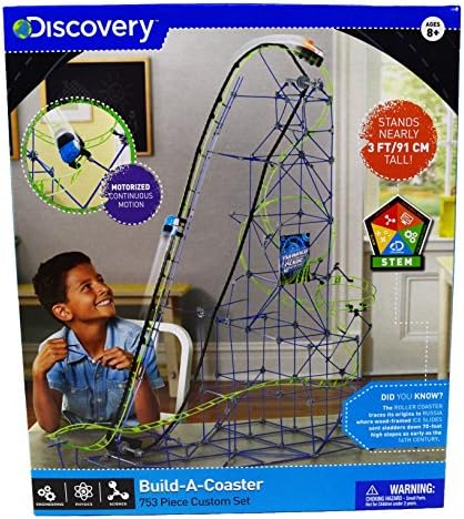 Discovery Toys Kids Roller Coaster Build a Coaster 753 Piece Custom Set