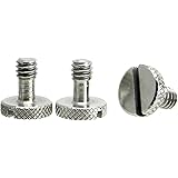 Steel Screws 1/4" Tripod Quick Release QR Plate Camera Flathead Slot Stainless SS ideal for Manfrotto / Sachtler (3 Pack)
