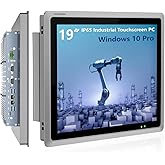 NORQIN 19" Fanless Industrial Panel PC, All-in-One Touchscreen Computer | IP65 10 Point Capacitive Touch Screen,1280&times;1024 4:3 Embedded Monitor,Windows 10 Pro,for Automation(i3-7th,8GB RAM 128GB SSD)
