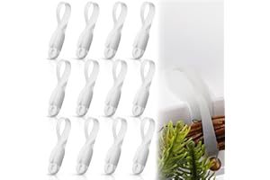 Fiada 12 Pcs Christmas Garland Hanger for Mantle Cord Bundlers Cord Organizer for Appliances, Self Adhesive Kitchen Sticky Silicone Holder Organizer for Christmas Wreath Fireplace(Clear)
