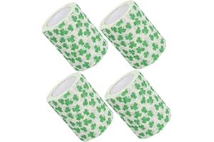 TOBBOMEY St Patrick’s Day Shamrock Toilet Paper 4 Rolls Household Bathroom Tissue with Leaf Print for Home