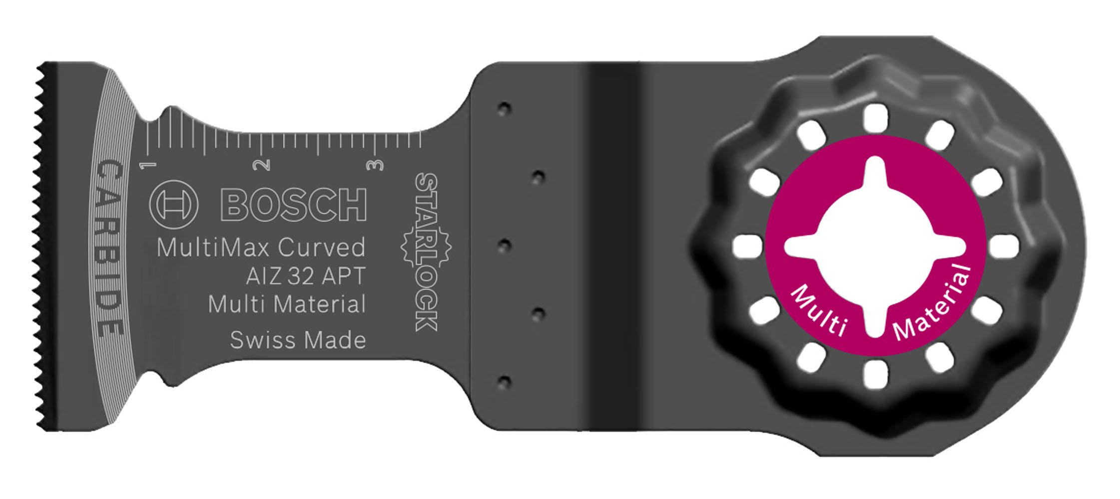 Bosch Professional 2609256F00 Plunge Carbide Blade AIZ 32 APT, Curved-Tec Starlock Accessories, Black