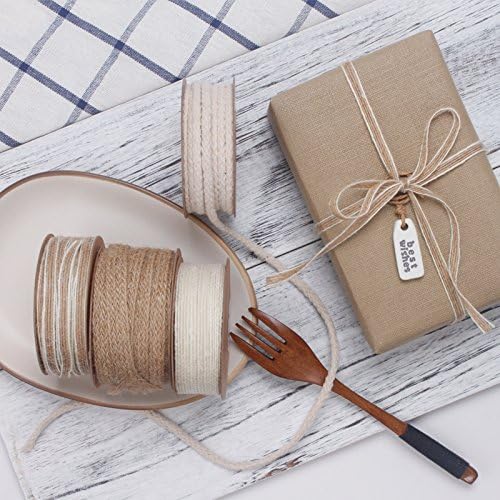 RUSPEPA 12MM Burlap Braided Hemp Rope String Hessian Ribbon Rope Party Craft Décor, 10 Yards(R004) - Image 4