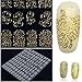 ShungHo 3D Metal Flowers Nails Art Decorations Nail Stickers