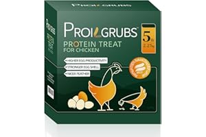 PROILGRUBS 5LBS- Non-GMO-Dried Worms for Chickens - 85X More Calcium Than Mealworms - All Natural Dried Black Soldier Fly Lar