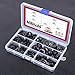 Hilitchi 600-Pcs [7-Size] Internal Tooth Starlock Washers Assortment Kit, Quick Speed Locking Washers, Black Oxide Finish