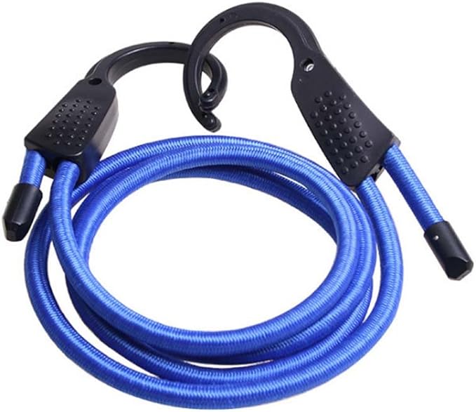 Edobil Adjustable Bungee Cord, 59Inch Shock Rope with Wide Opening Hooks, for Cars, Camping