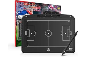 VNVDFLM 13.5'' Electronic Football Tactical Board, Basketball Coaching LCD Soccer Strategy Board With Stylus Pen, Marker Training Writing Tablet Coach Gifts