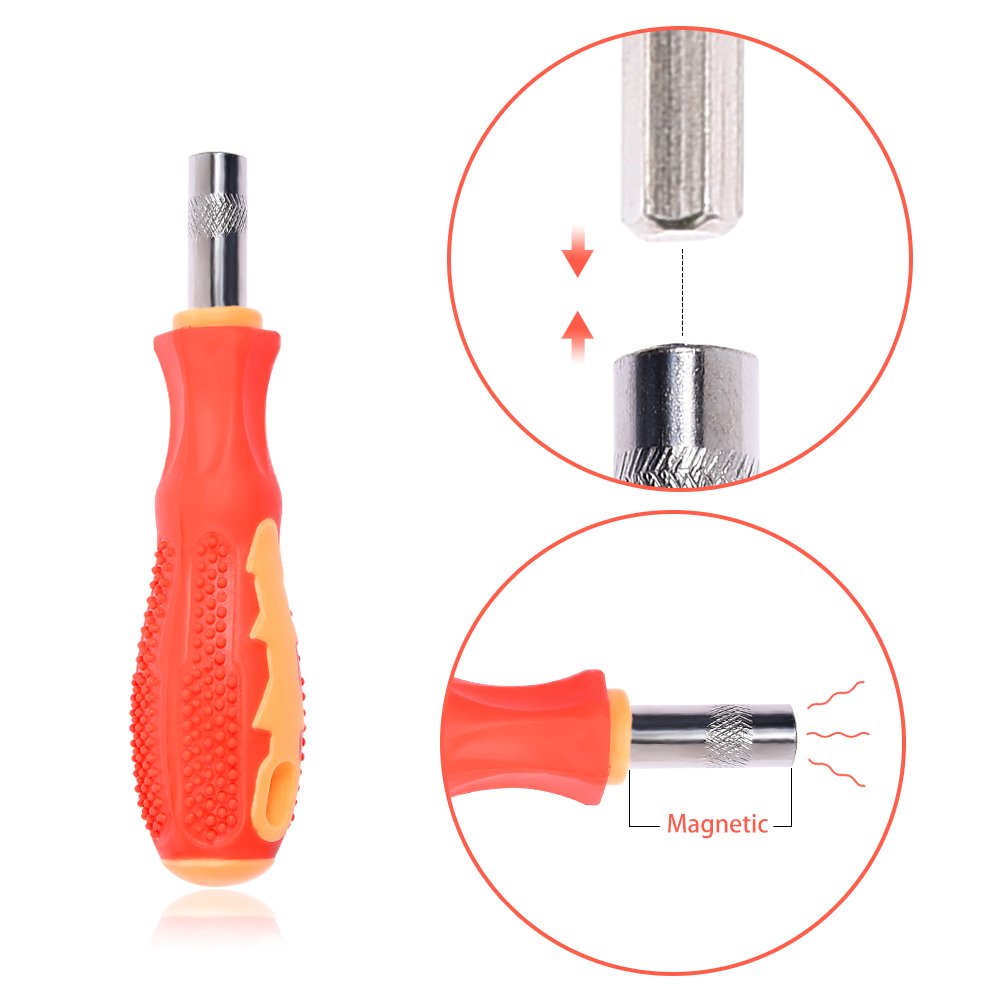 Portable Screwdriver Set,Fulljion 31 in 1 Professional Magnetic Screwdriver Bit Precision Screwdriver Repair Tools For Cell Phone, Tablet, PC, Macbook, Electronics Repair Tool Kit - 31 Pieces