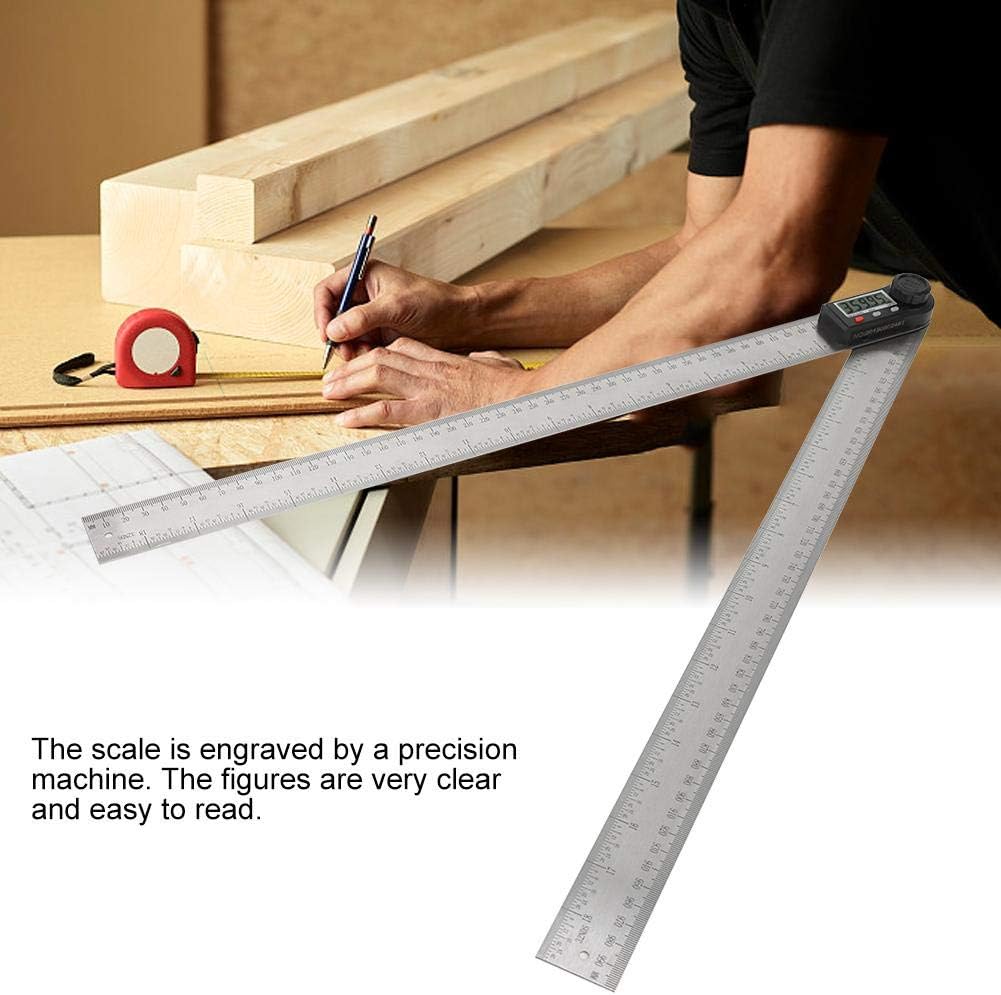 Righello Digitale Angolare In Acciaio, Goniometro LCD 0-500