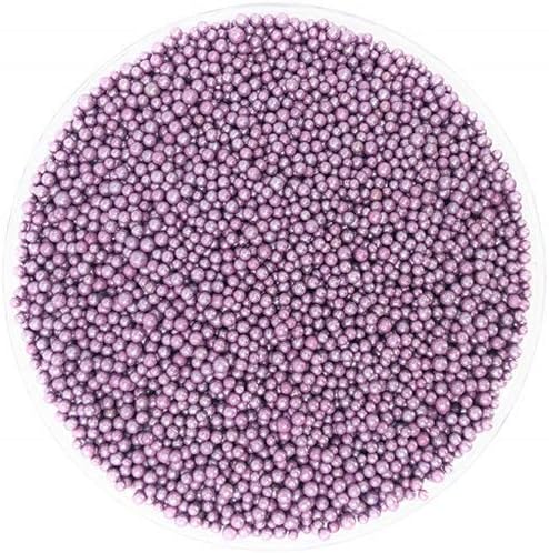 Ultimate Baker Edible Pearls Mini-Purple Beads for Cake Decorating 6oz Gift Bottle