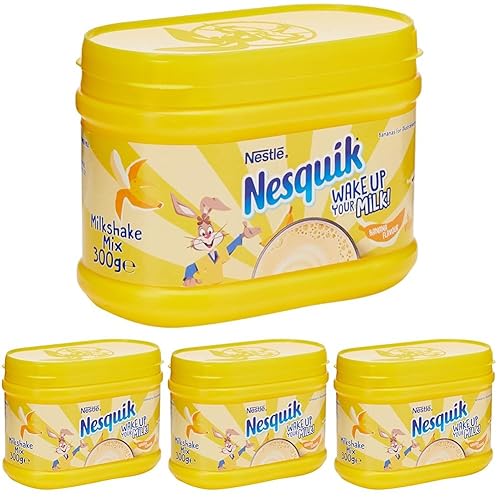 Nesquik Banana Milkshake Mix, 300g (Pack of 4)