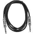 Seismic Audio - SASTSX-6 - 6 Foot TS 1/4" Guitar, Instrument, or Patch Cable Black
