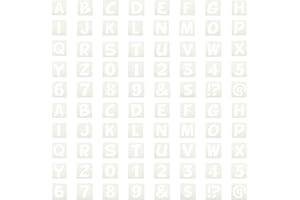 PATIKIL 2 Set 1" Letter Number Stencils, 40Pcs Square Reusable Letter and Number Stencil Templates for Painting on Wall Wood 