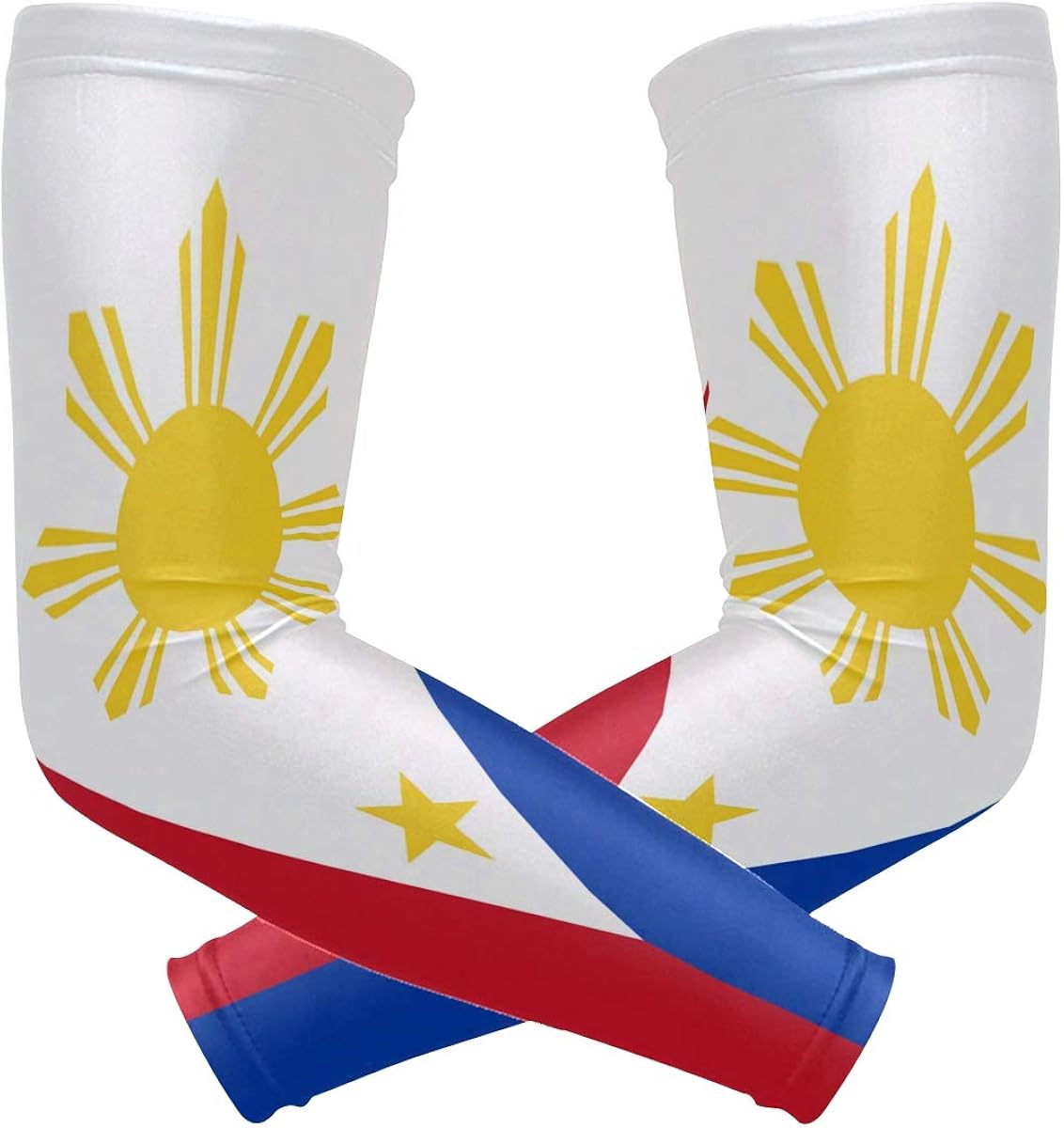 Amazon フィリピン 国旗 スポーツ用アームカバー 腕 アームウォーマー 着圧 Uv対策 吸汗 速乾 2枚入り 左右で1組 並行輸入品 アームカバー 通販