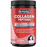 DRFOSTER Multi-Collagen-Peptide-Powder with Probiotics, 50 Servings of Hydrolyzed Collagen Peptides with Hyaluronic Acid, Bio