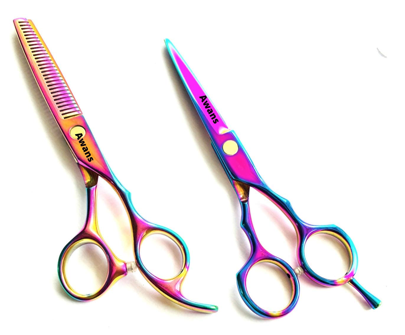 Awans Barber Salon Hairdressing Scissors Set Hairdressing Scissors 6" Thinning Scissors Set 5.5", Hair Scissors Set