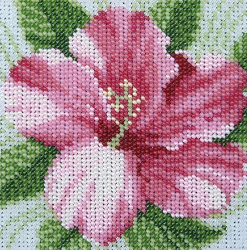 VDV Creative Bead Stitch Kit Hibiscus, Fabric, Multicoloured, 210x148x1 cm