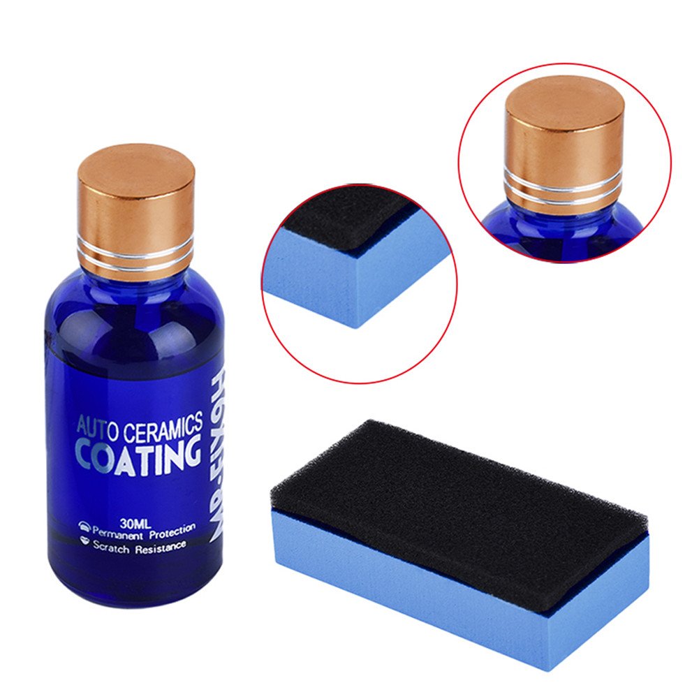 blue--net Car Ceramic Coating 9h Car Ceramic Coating Kit Anti-Scratch Car Polish Car High Gloss Ceramic Coat Auto Detailing Glass Coat Care Super Hydrophobic Glass Coating 30ml 5PCS