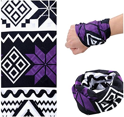 Herebuy8 9-in-1 Headband-Versatile Sports Headwear, Perfect for Athletic and Casual Wear (Purple Love)
