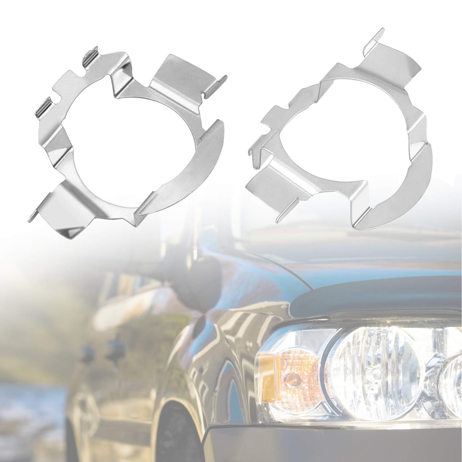 1 Pair H7 LED Headlight Bulb Holder Retainer Headlamp Adapter Retainer Clip for