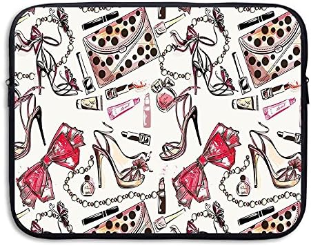 XINSHOU Female Shoes Lipstic Perfume Accessory Fancy Items For Beauty Pattern Laptop Sleeve Case Bag Cover For 13-15 Inch Notebook Computer 13 Inch