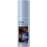 Clairol Root Touch-Up Color + Volume 2-in-1 Temporary Spray, Medium Brown | Pack of 1|Hair Spray | Gray Coverage with Volume Boost | Ammonia-Free | Dries Fast | For All Hair Types