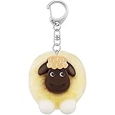 TUCEWP Cute Fluffy Sheep Keychain Lovely Cartoon Lamb Bag Charm for Purse Kawaii Plush Keychain Charm for Tote Bags Backpack Handbag Car Keys Accessories Gift for Women Girls and Animal Lovers