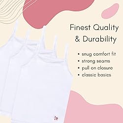Feathers Girls Solid White Tagless Cami Super Soft