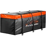 FIVKLEMNZ Car Cargo Carrier Bag, 20 Cubic Feet Waterproof Hitch Tray Cargo Carrier with 6 Reinforced Straps Suitable for All 