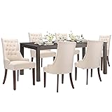 COLAMY 7-Piece Dining Table Set for 6, 60" Kitchen
