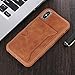 Premium Protection Case for iPhone XS / iPhone X 5.8 inch Card Holder Leather Phone Case for iPhone X/XS (Brown)