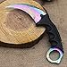 Morpho Diana KARAMBIT Tactical Knife By Magnolia Gear | CSGO Knife | Neck Knife Easy To Carry with Rope, Sheath and Sharpener | Perfect Hunting Knife, Fishing Gear Camping (blue strips)