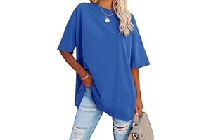 LUWITA Oversized T Shirts for Women Loose Fit Crewneck Short Sleeve Tops Summer Casual Blouse Y2K 2024 Basic Tees
