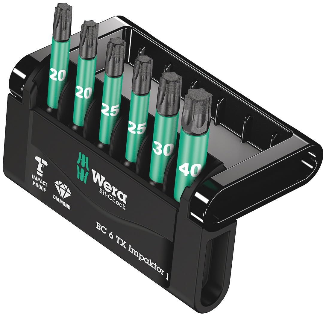 Wera - Bit-Check 6 TX Impaktor 1, 6 Pieces