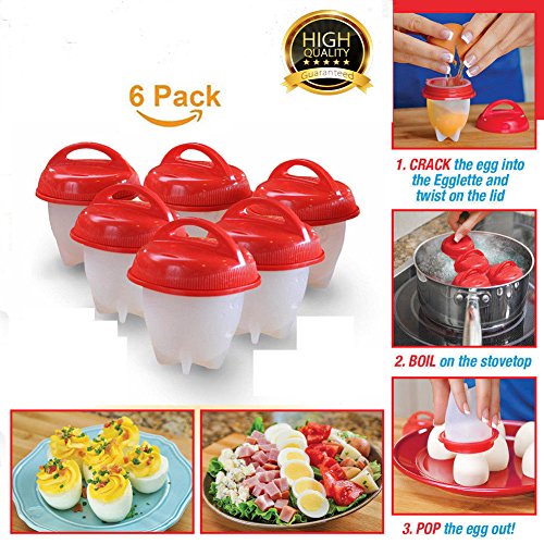 Yamissi Egg Cooker Hard, Egg Cooker,6PCS Silicone egglettes Egg Cookers Hard Without the Shell,Egg Cups,Egg Poachers,AS… 1 Yamissi Egg Cooker Hard, Egg Cooker,6PCS Silicone egglettes Egg Cookers Hard Without the Shell,Egg Cups,Egg Poachers,AS…