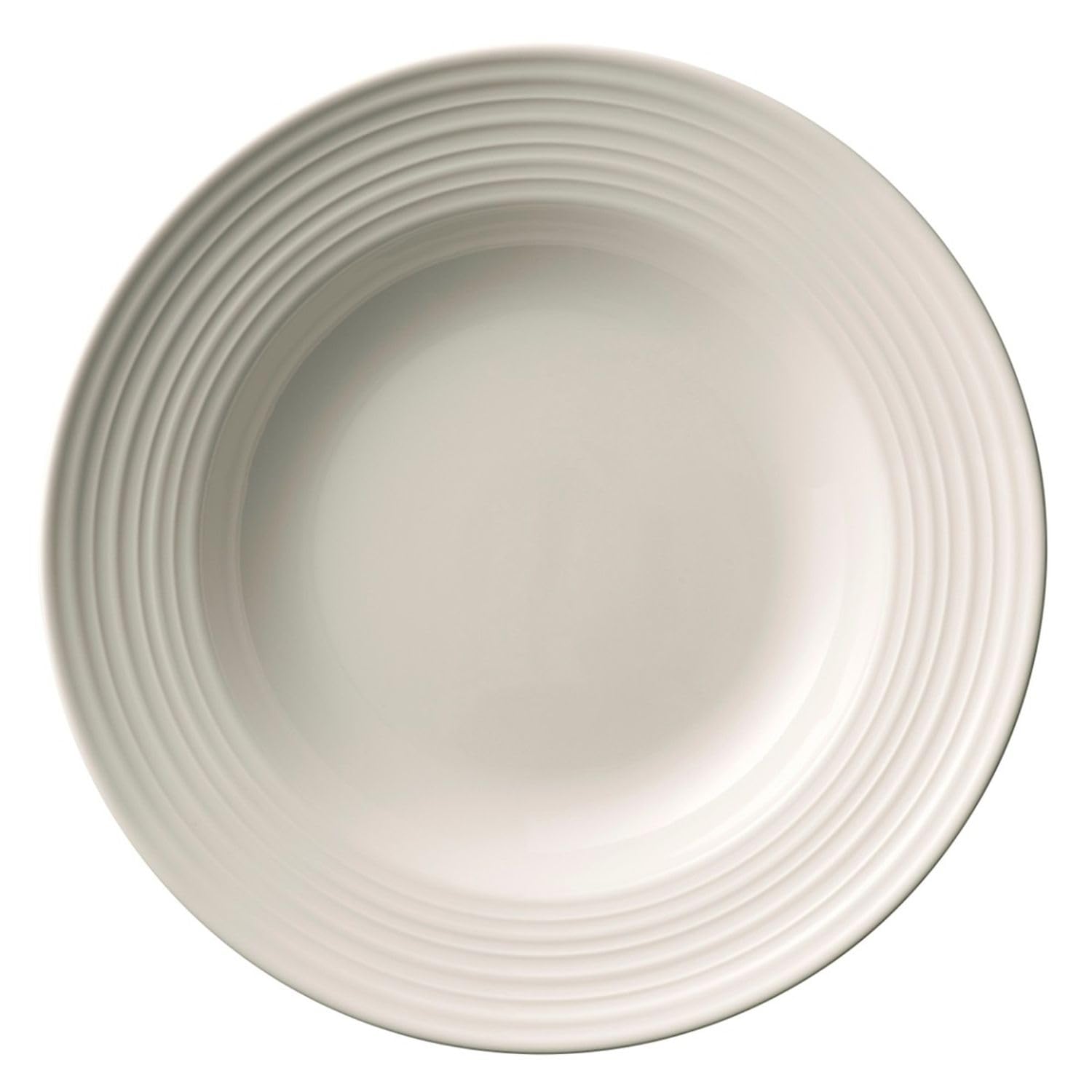 Belleek Pottery Ripple Pasta Bowls (Set of 4), Ceramic, White, 25.4 x 25.4 x 4.5 cm