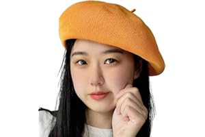 JOYHY Women's Summer Breathable Knitted Large Head Artist French Beret Hat