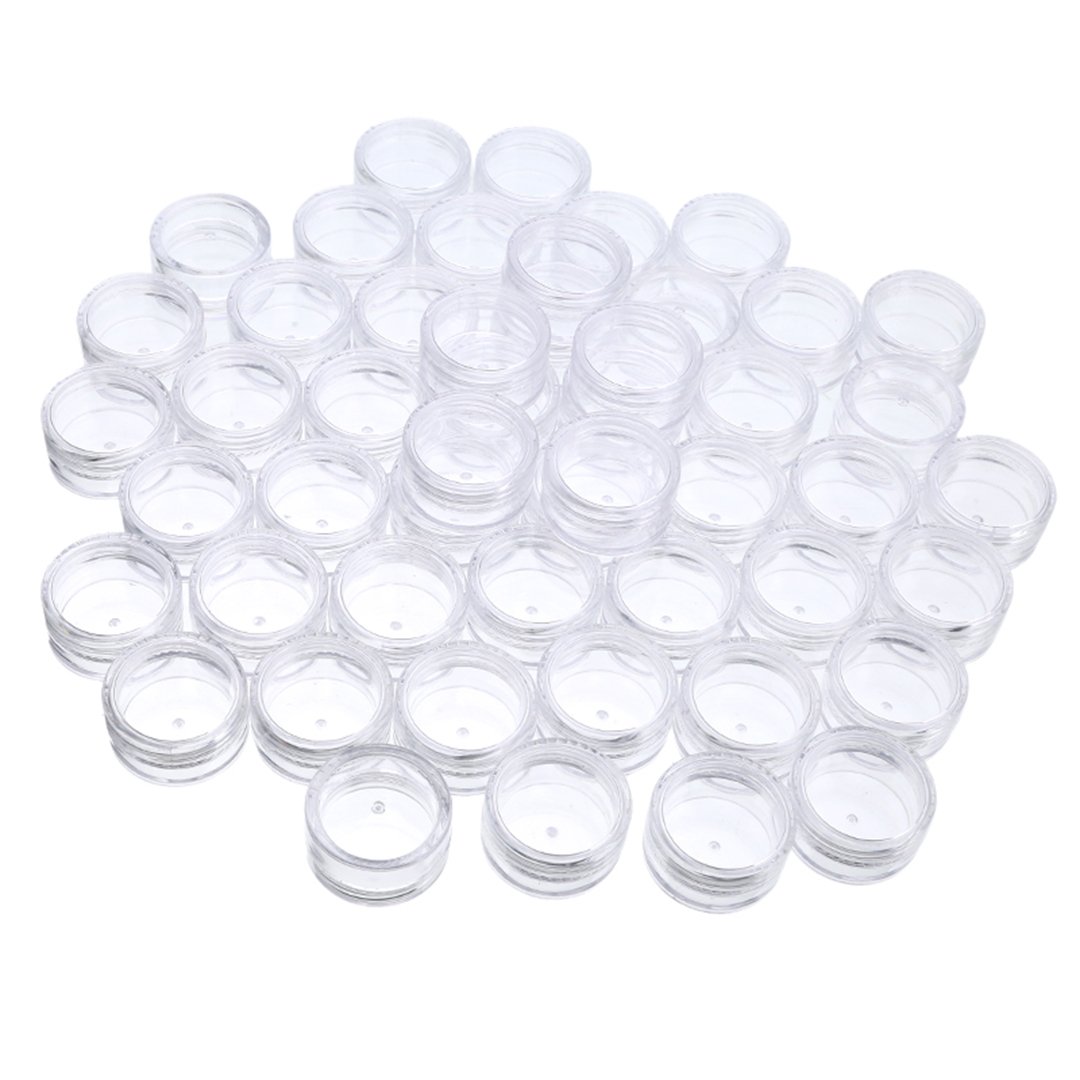 50 pcs Cosmetic Jars Empty Makeup Containers 5 Gram (Clear)
