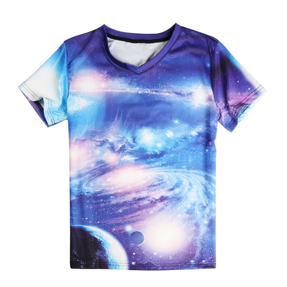 Leapparel Unisex Galaxy Space Planet Designed Hipster Novelty Tshirt Tees XL