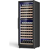 Velivi 24" Inch Dual-Zone Wine Fridge, Freestanding/Built-in Wine Cooler Refeigerator, Large Capacity Tall Wine Cellar For Wi