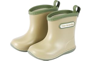 NQTOER Toddler Kids Rain Boots for Boys Girls Easy-on Lightweight Waterproof Rainboots Baby